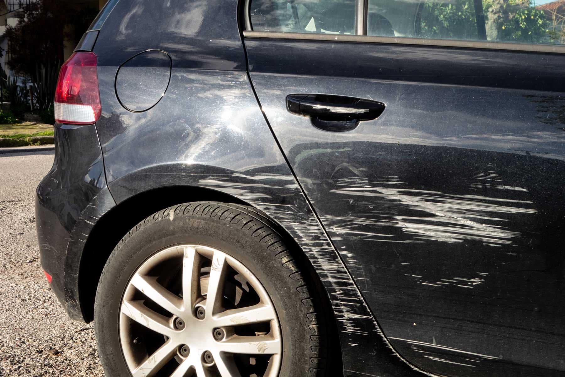 Cosmetic damage to a car